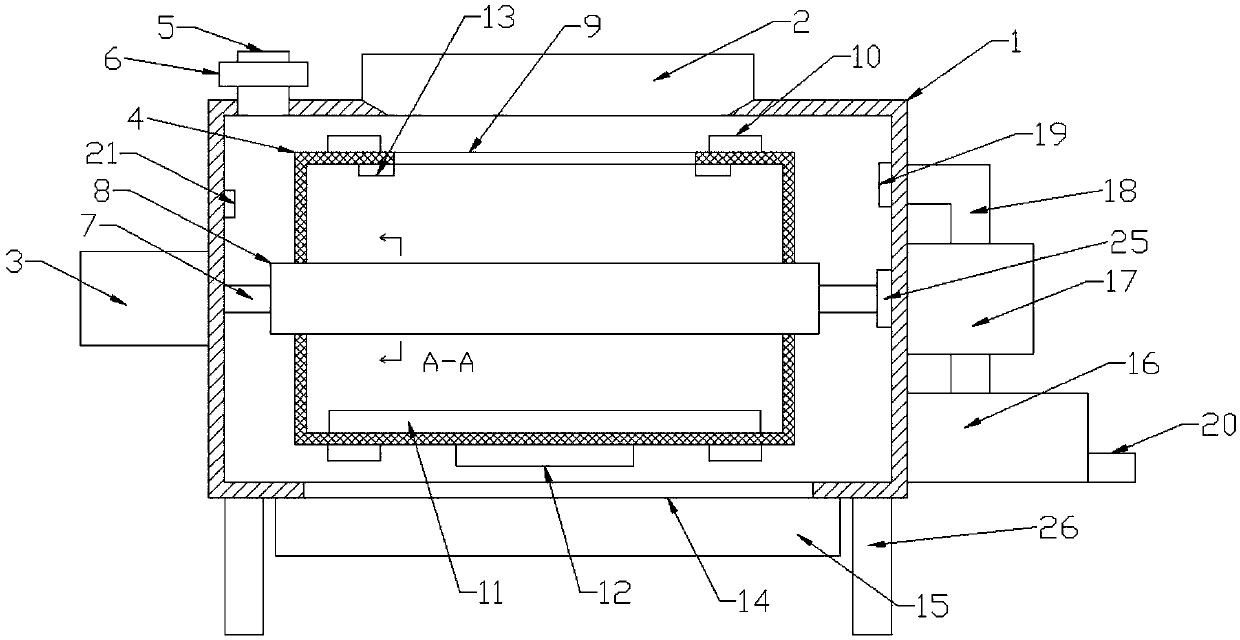 Transverse medicinal material machining cleaning device