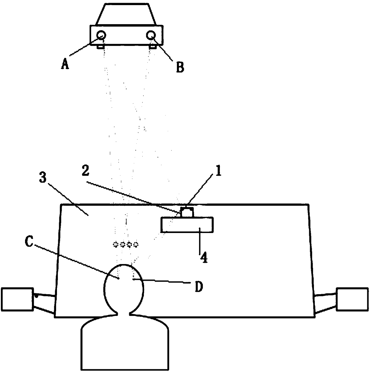 Vehicle-mounted high beam weakening system