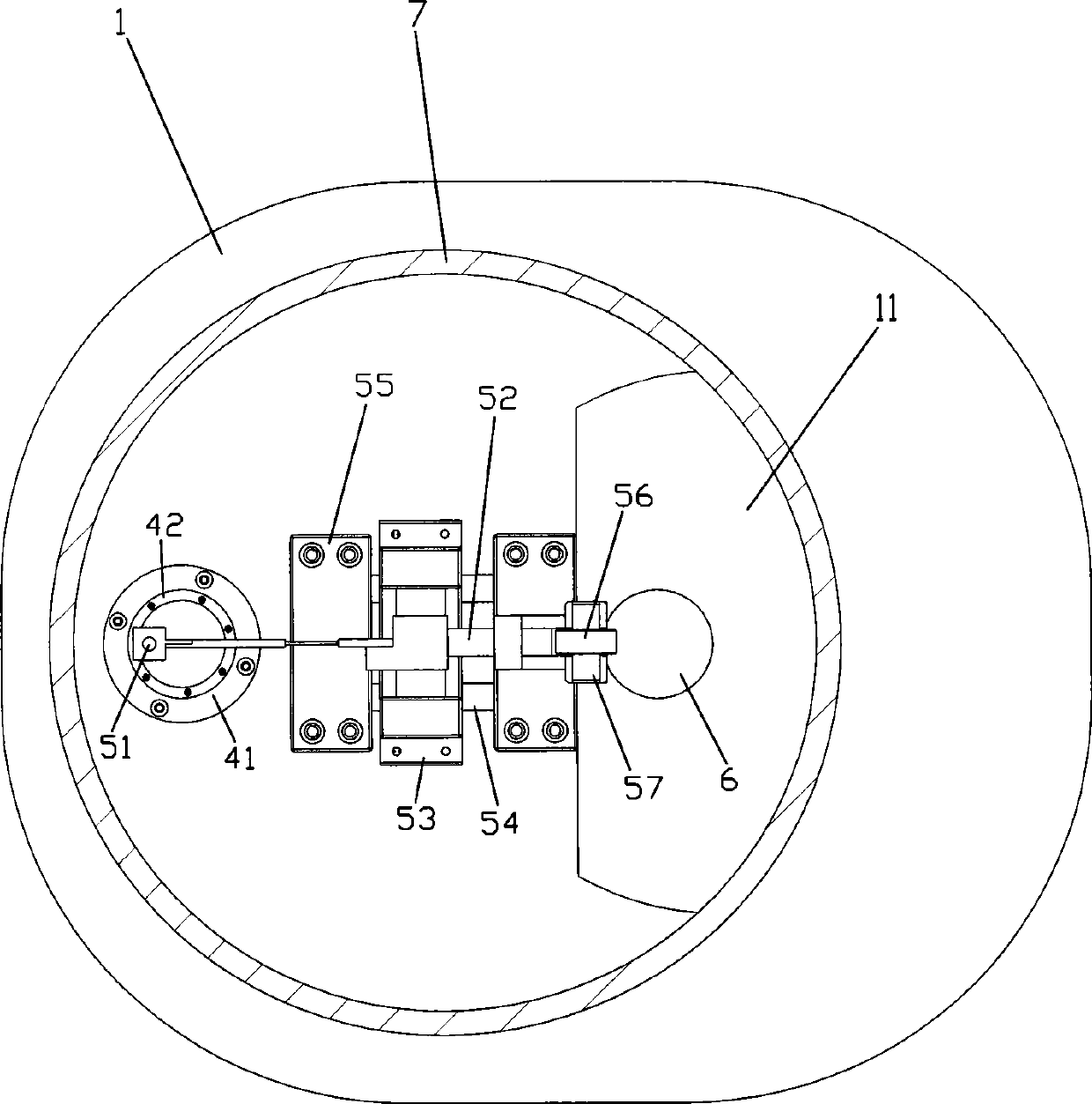 Device for measuring material friction action in multiatmosphere and vacuum environment