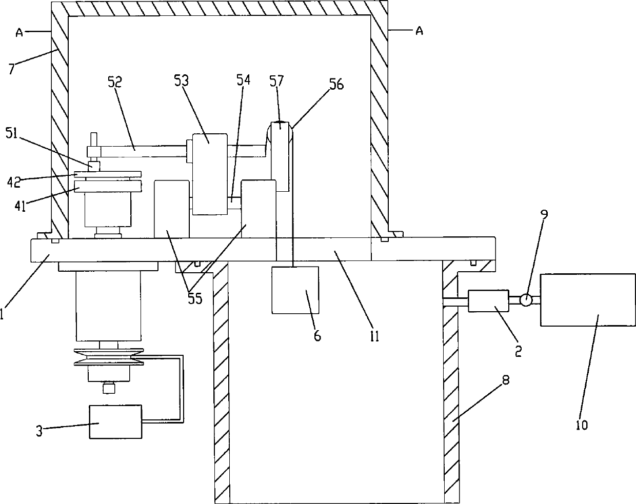 Device for measuring material friction action in multiatmosphere and vacuum environment