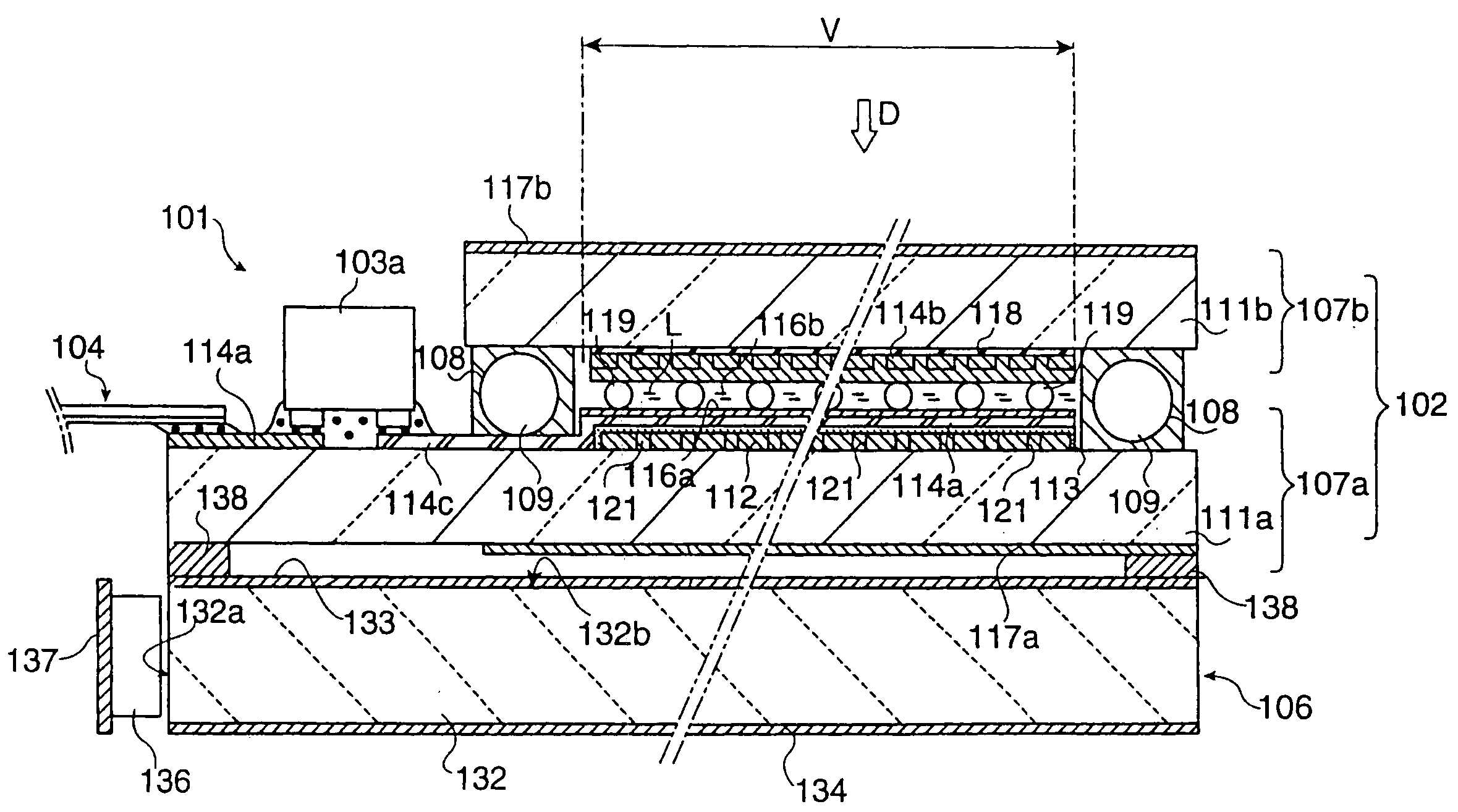 Method for disposing material by droplet ejection, display device, method for manufacturing display device, and electronic apparatus