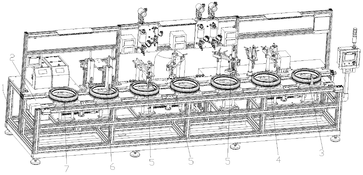 A balance ring automatic processing line