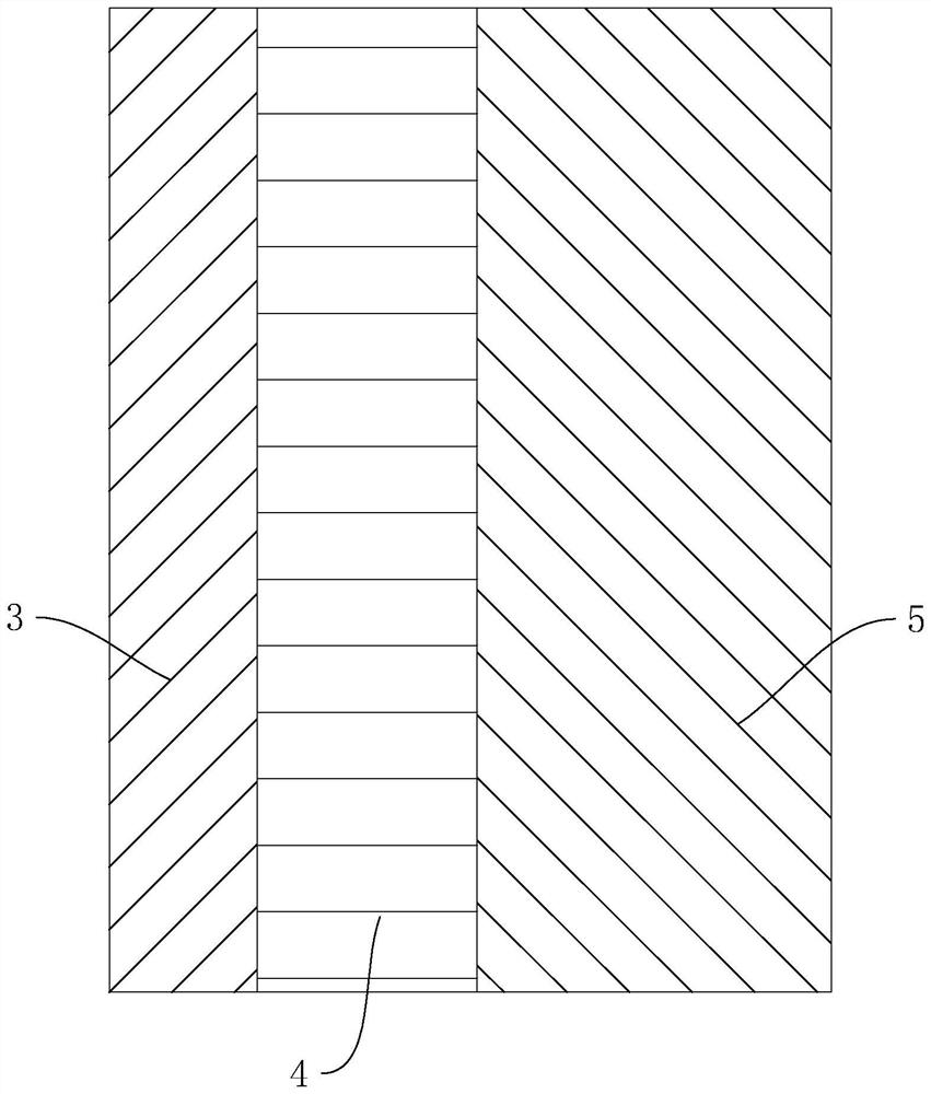 Pure adhesive film with core-shell structure and preparation method thereof