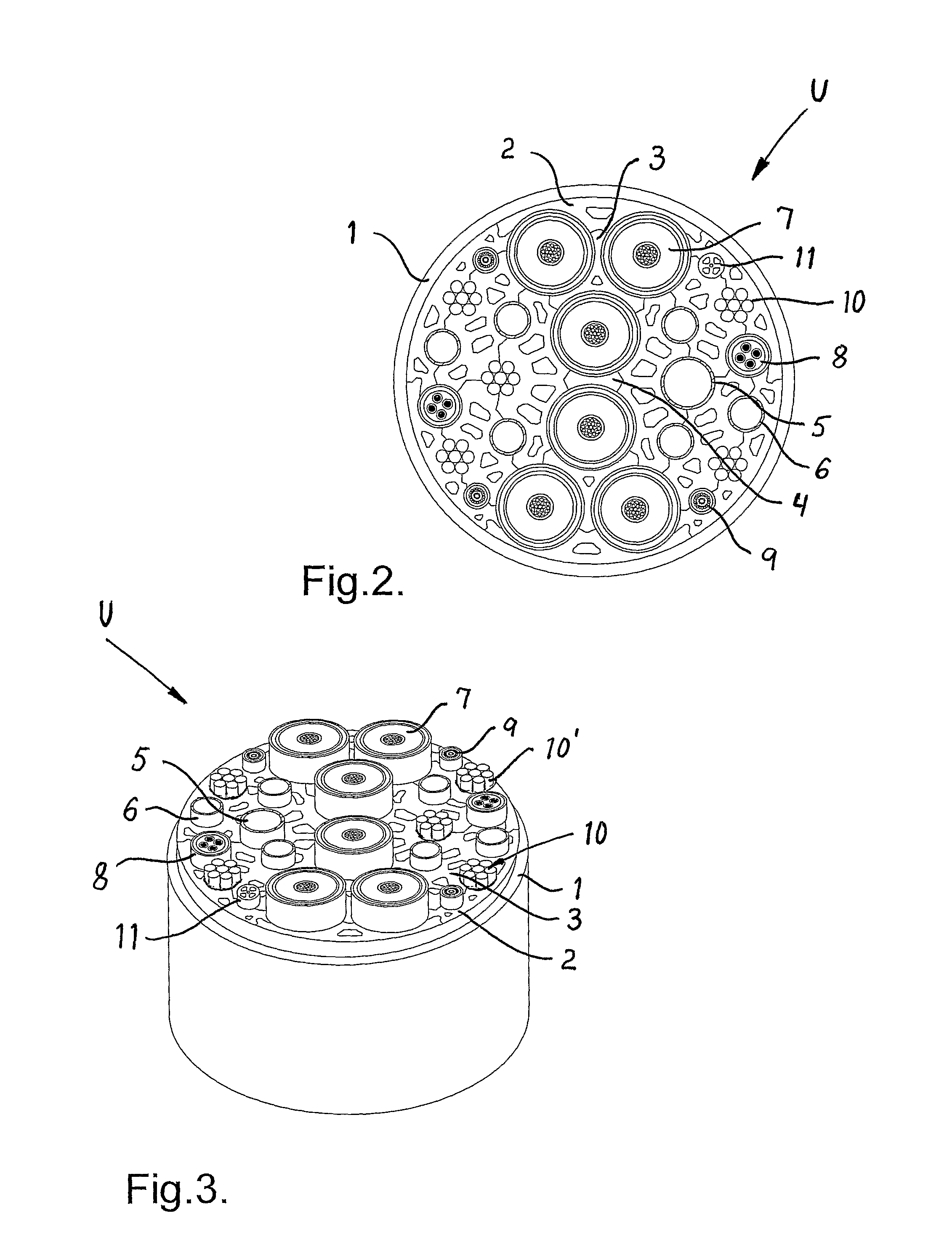 Vulcanised power umbilical