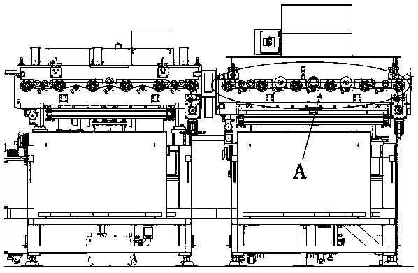 Telescopic type wheel transmission structure for PECVD reaction area