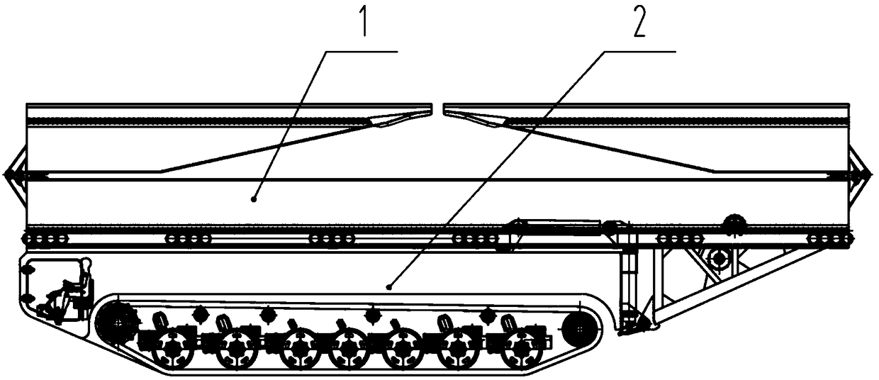 An amphibious mechanized bridge