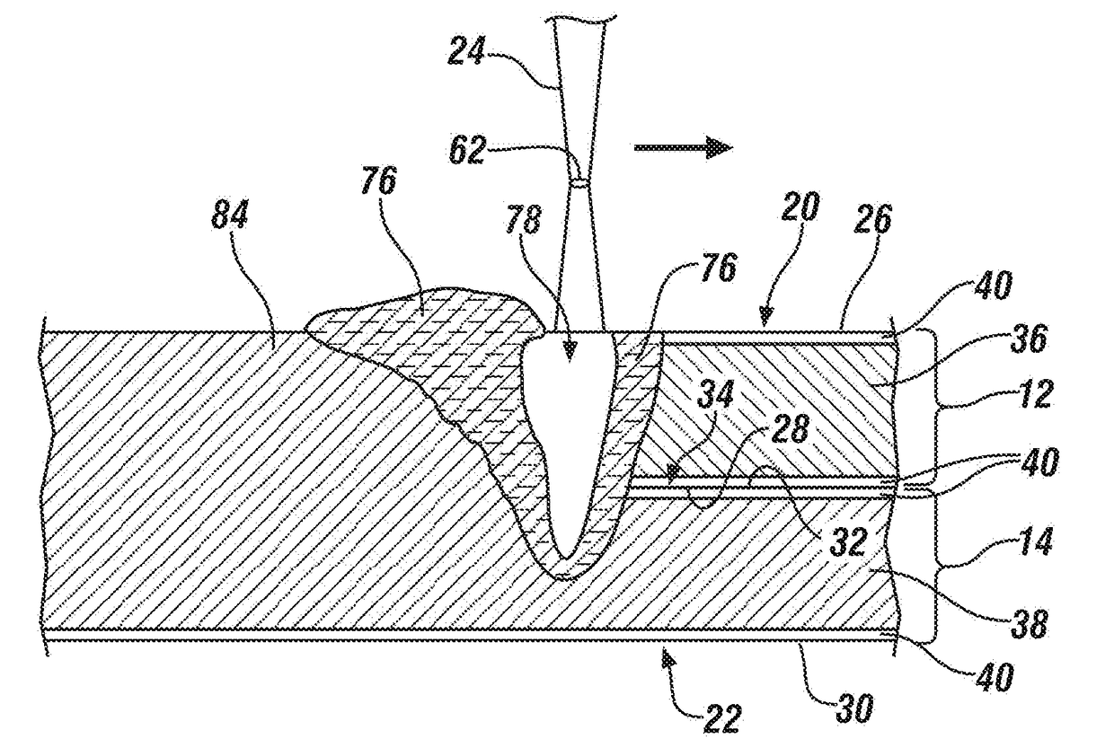 Laser spot welding of overlapping aluminum workpieces