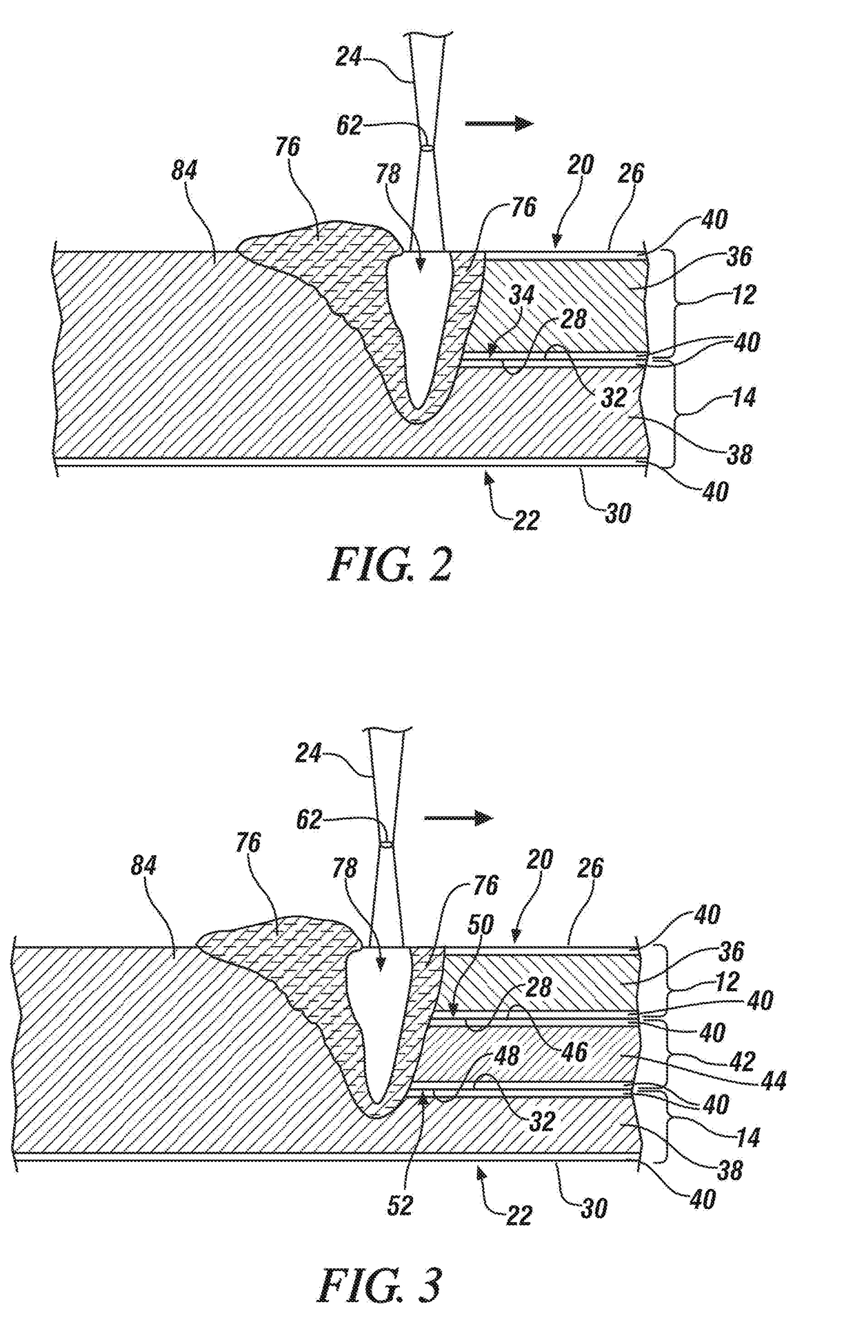 Laser spot welding of overlapping aluminum workpieces