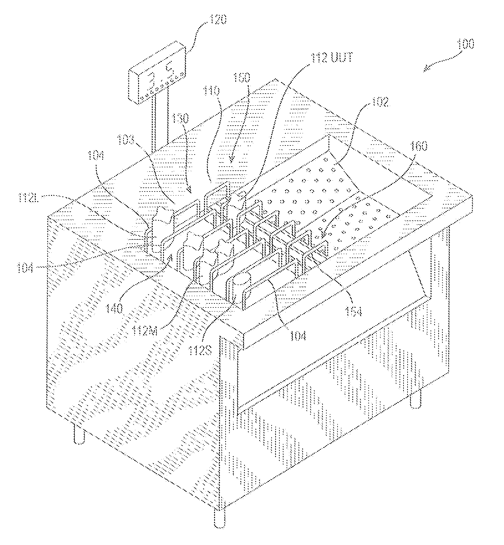 Fry station with integral portion weight sensing system and method