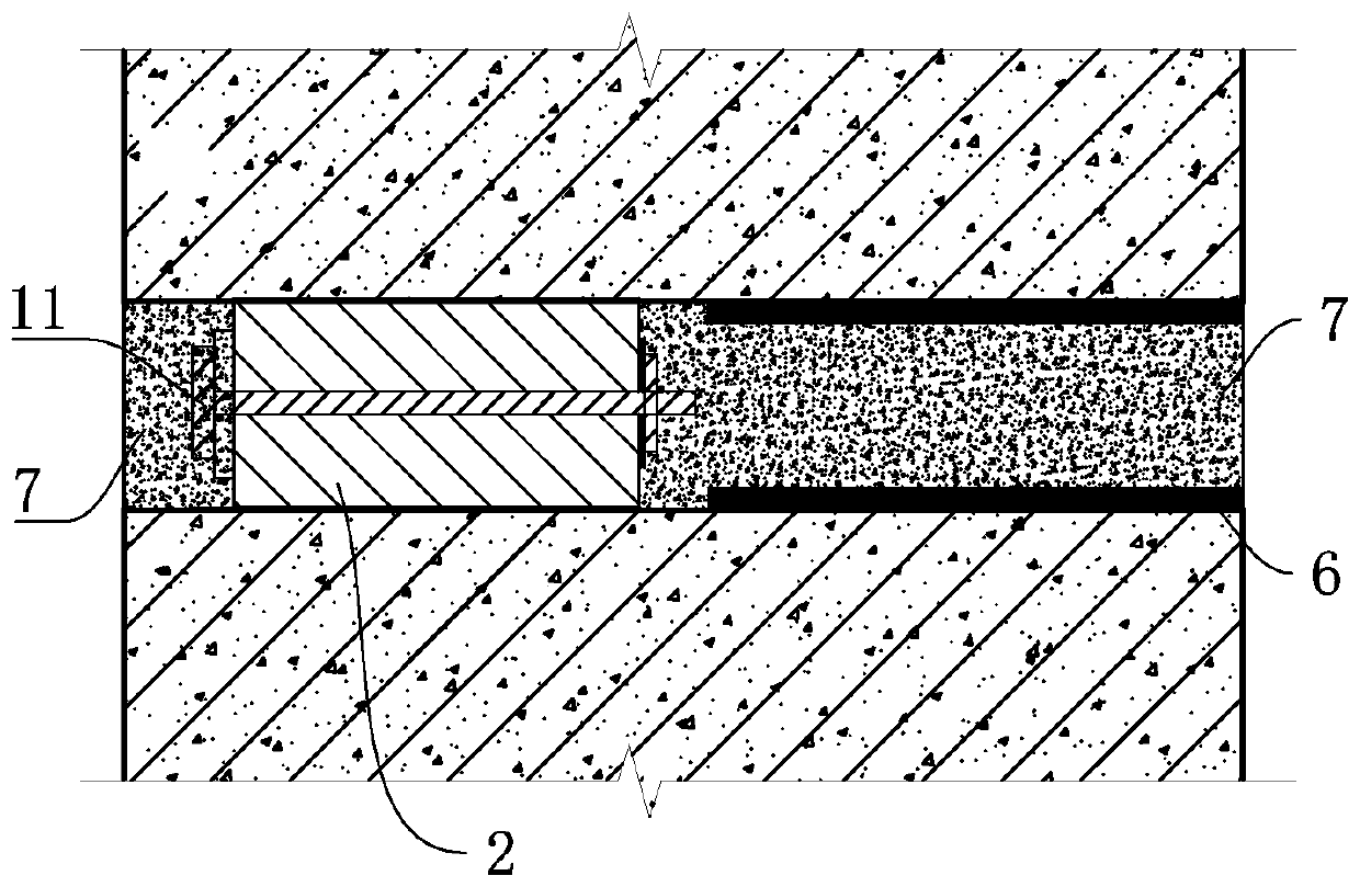 A rubber water stopper and underground external wall formwork sealing bolt hole sealing construction method