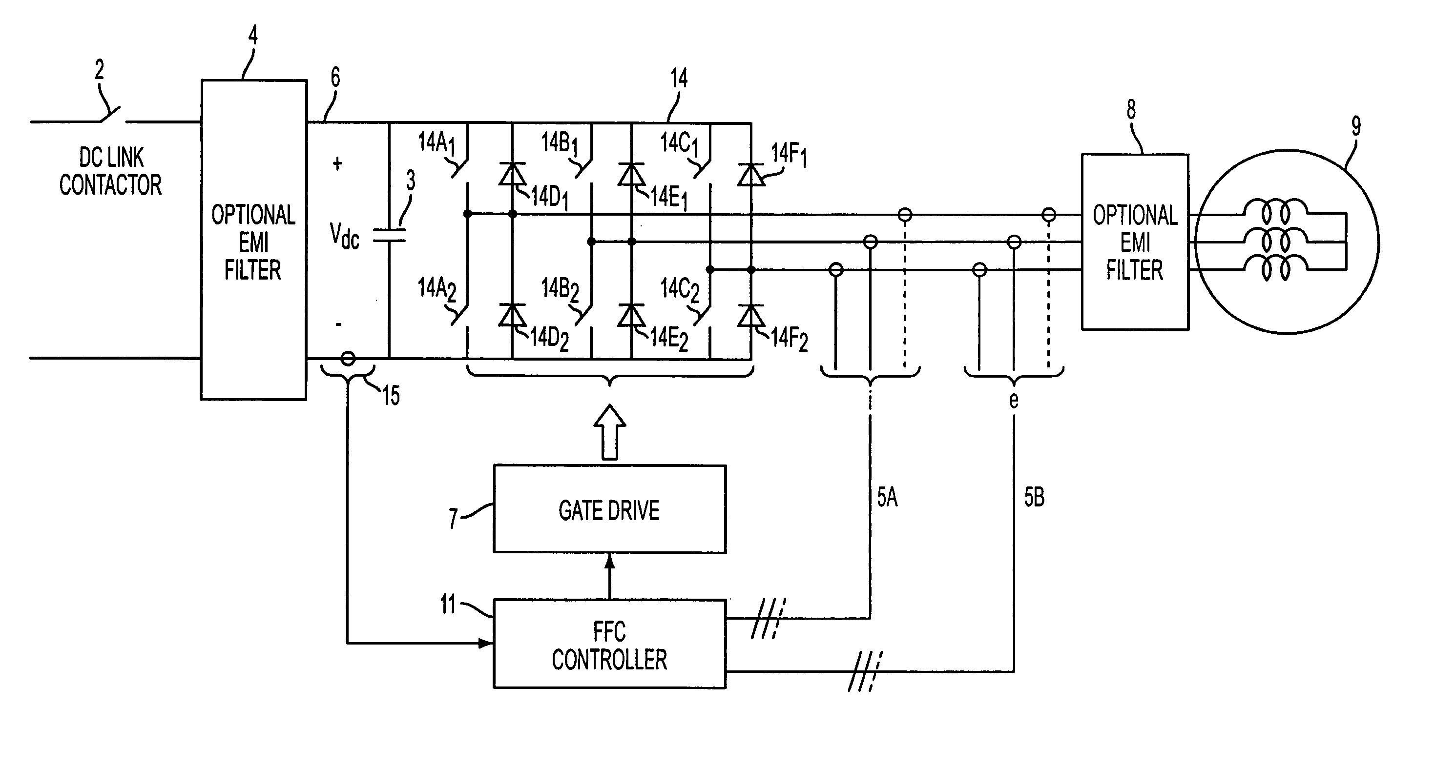 Enhanced floating reference frame controller for sensorless control of synchronous machines