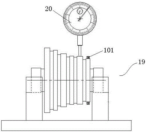 Rubber sealing ring measuring tool and rubber sealing ring measuring method