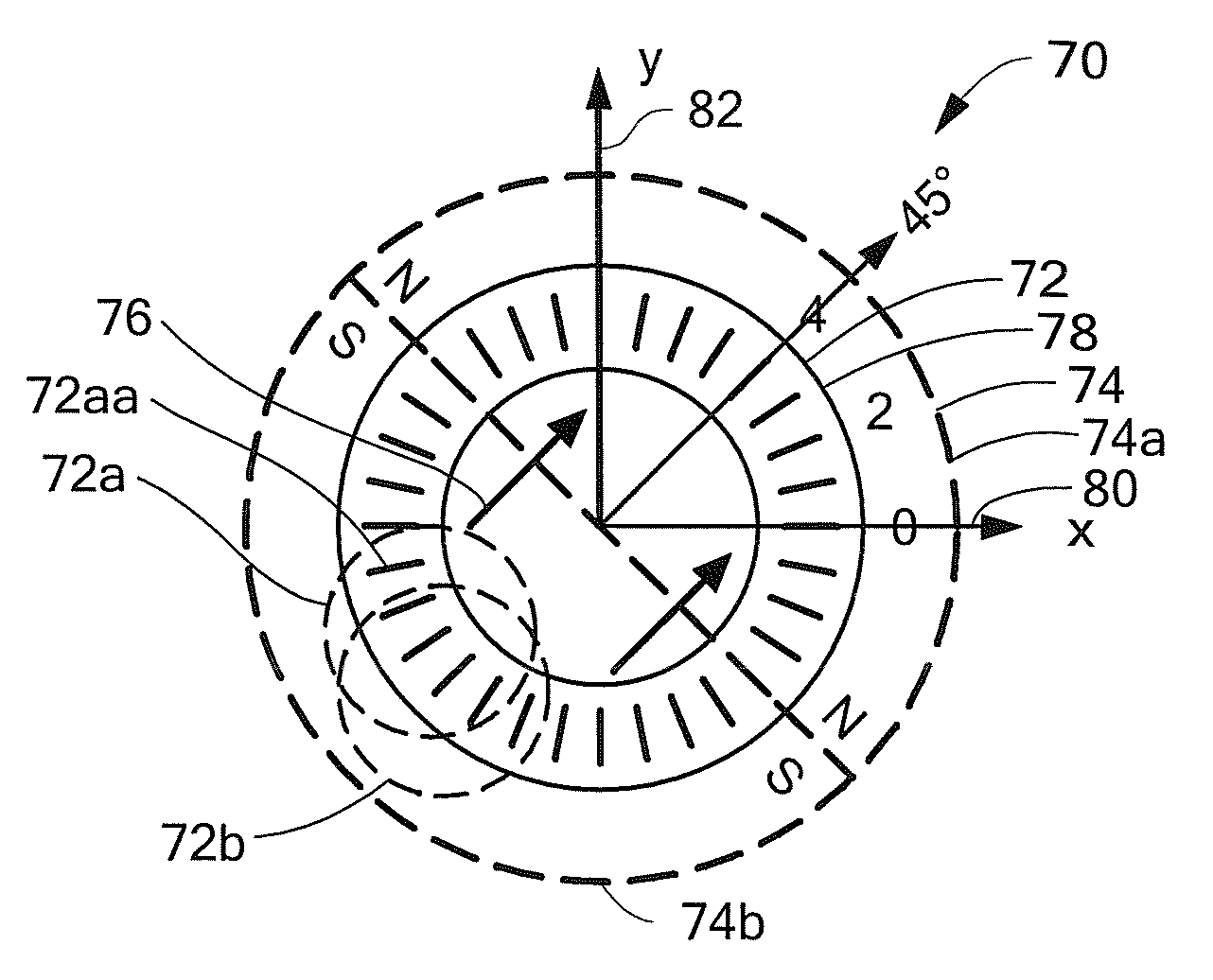 Magnetic Field Sensor for Sensing Rotation of an Object