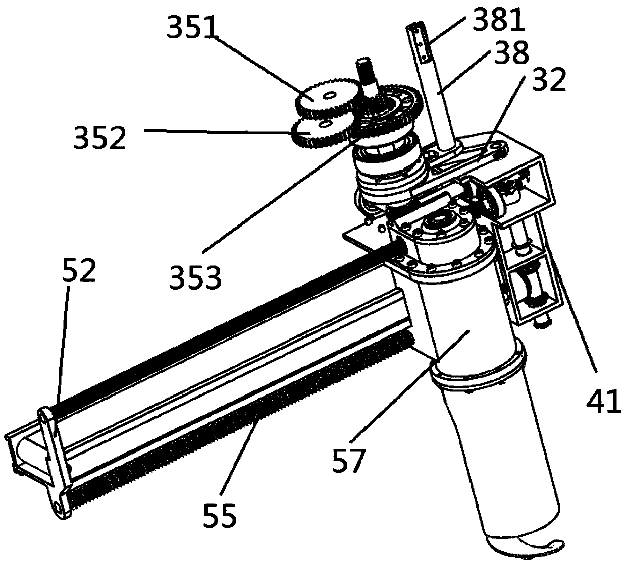 A portable variable-diameter surround digging machine