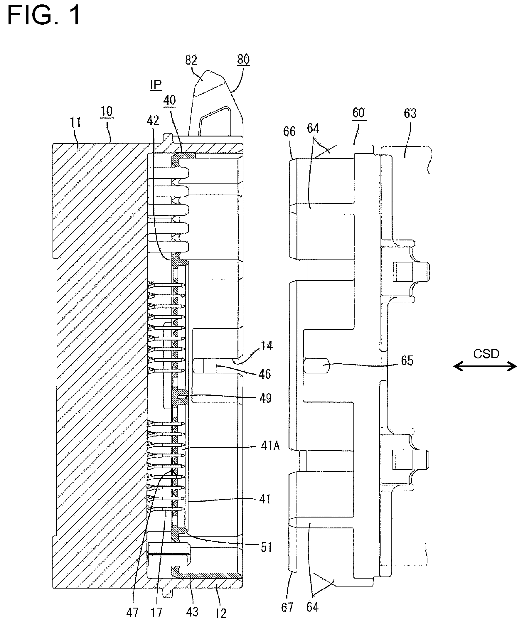 Connector and a connector assembly