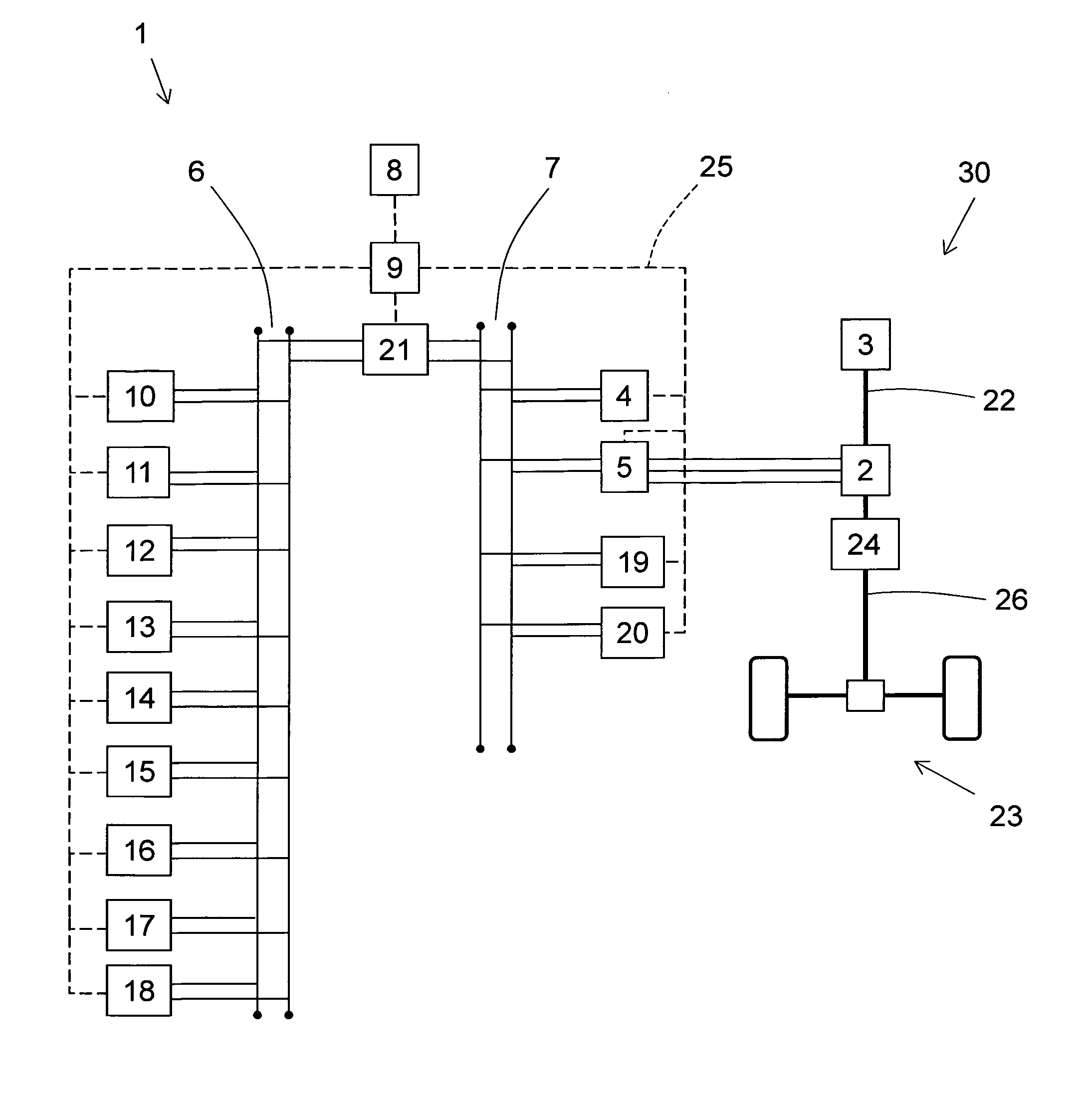 Energy management system and fuel saving method for a hybrid electric vehicle