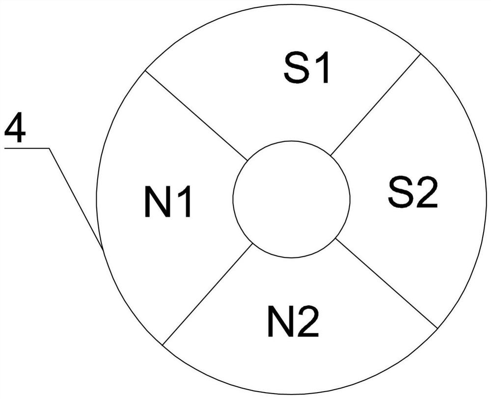 Non-magnetic induction type water meter and testing method