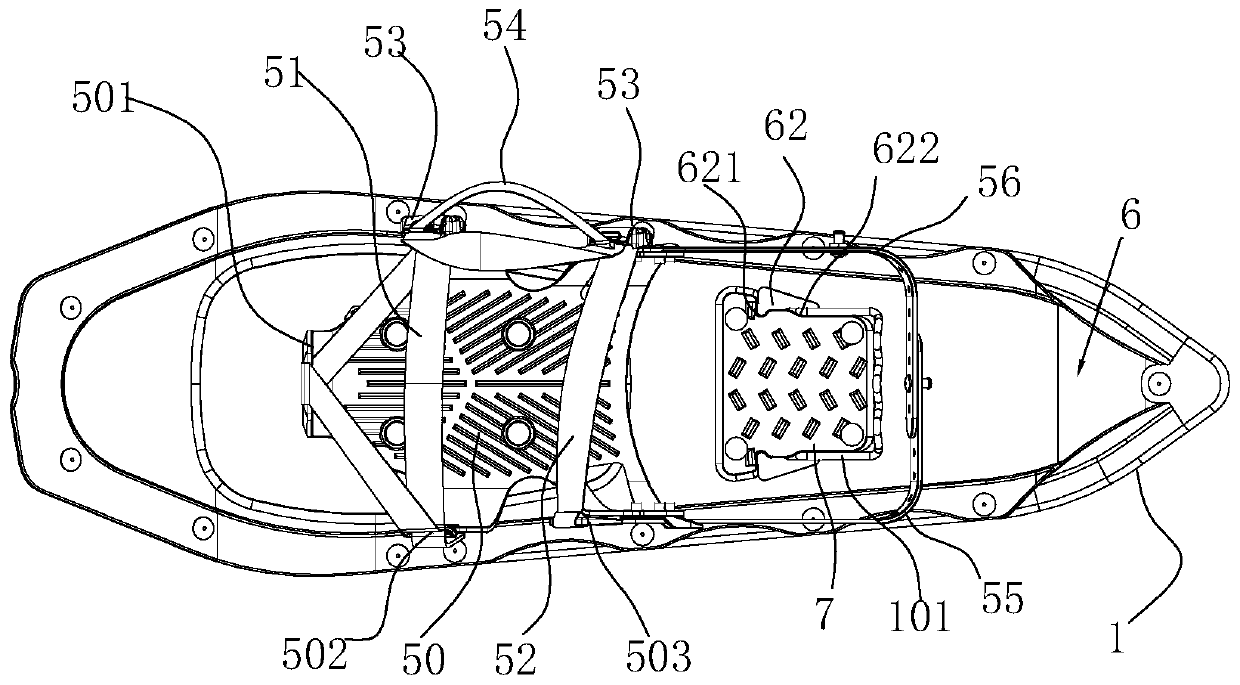 Shoe frame structure of snowshoe and snowshoe