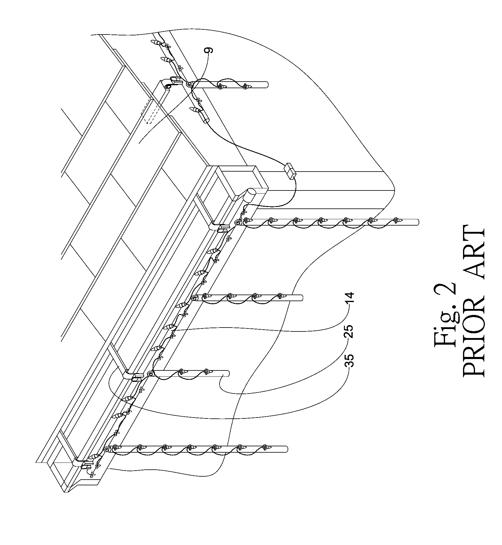 Organizing and installation device for icicle lights