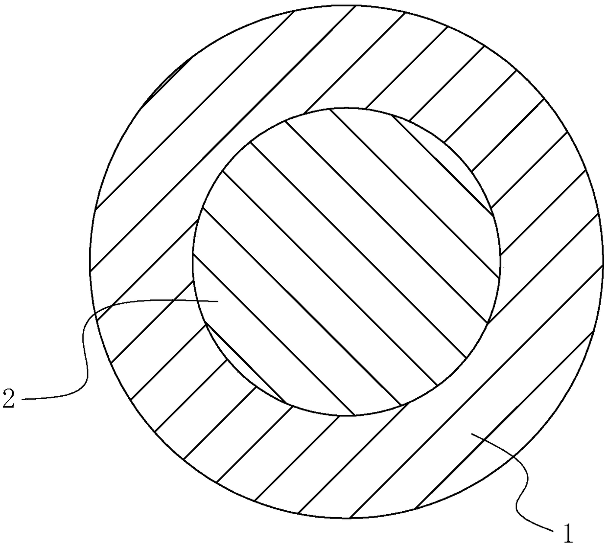 Colored polyester staple fiber with skin-core structure and preparation method thereof