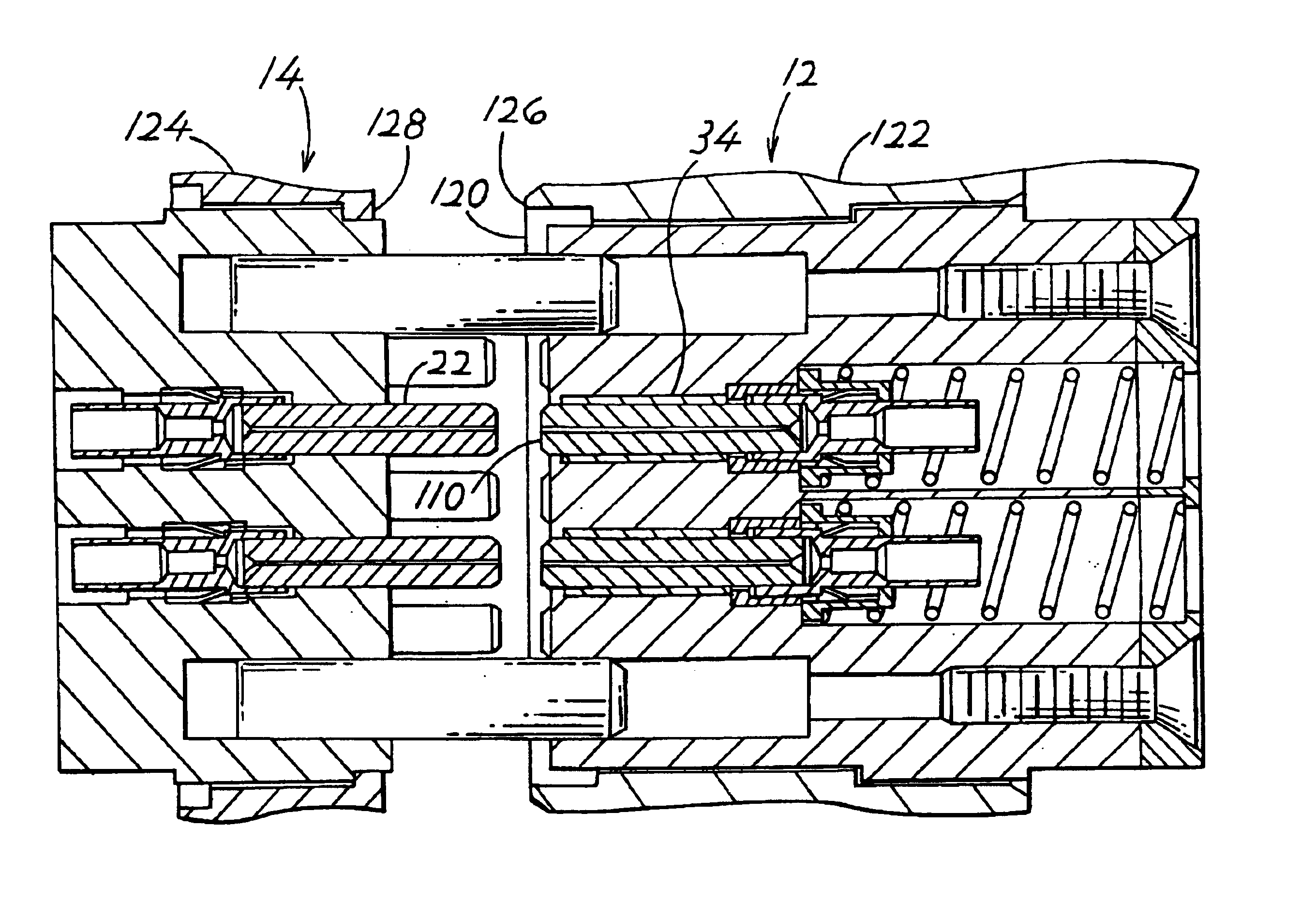 Fiber optic connector with long terminus movement and moderate length