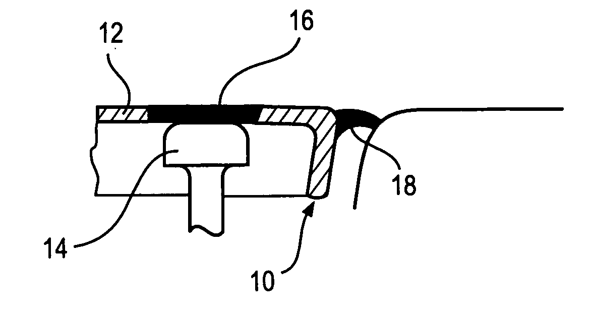 Partly chrome-plateable device and method of manufacturing the same