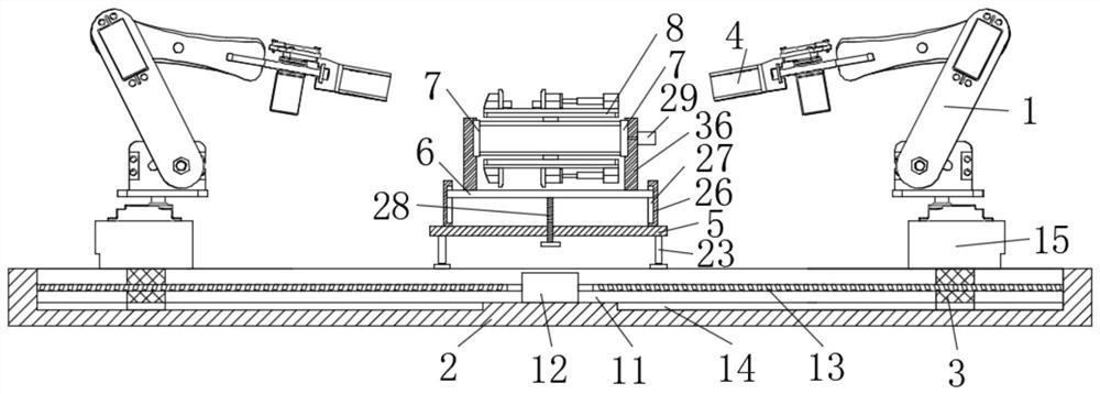 A multi-angle double-sided automatic shoe-shine manipulator