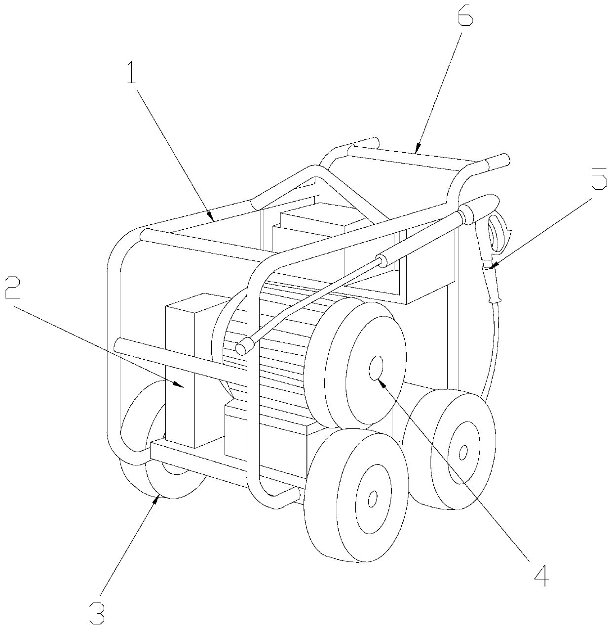 Wireless energy-saving speed controller of high-pressure cleaning machine