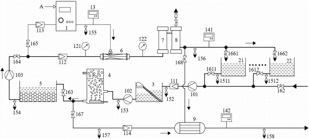 Combined system of treating industrial circulating aquaculture water with hydroxyl radical (.OH)