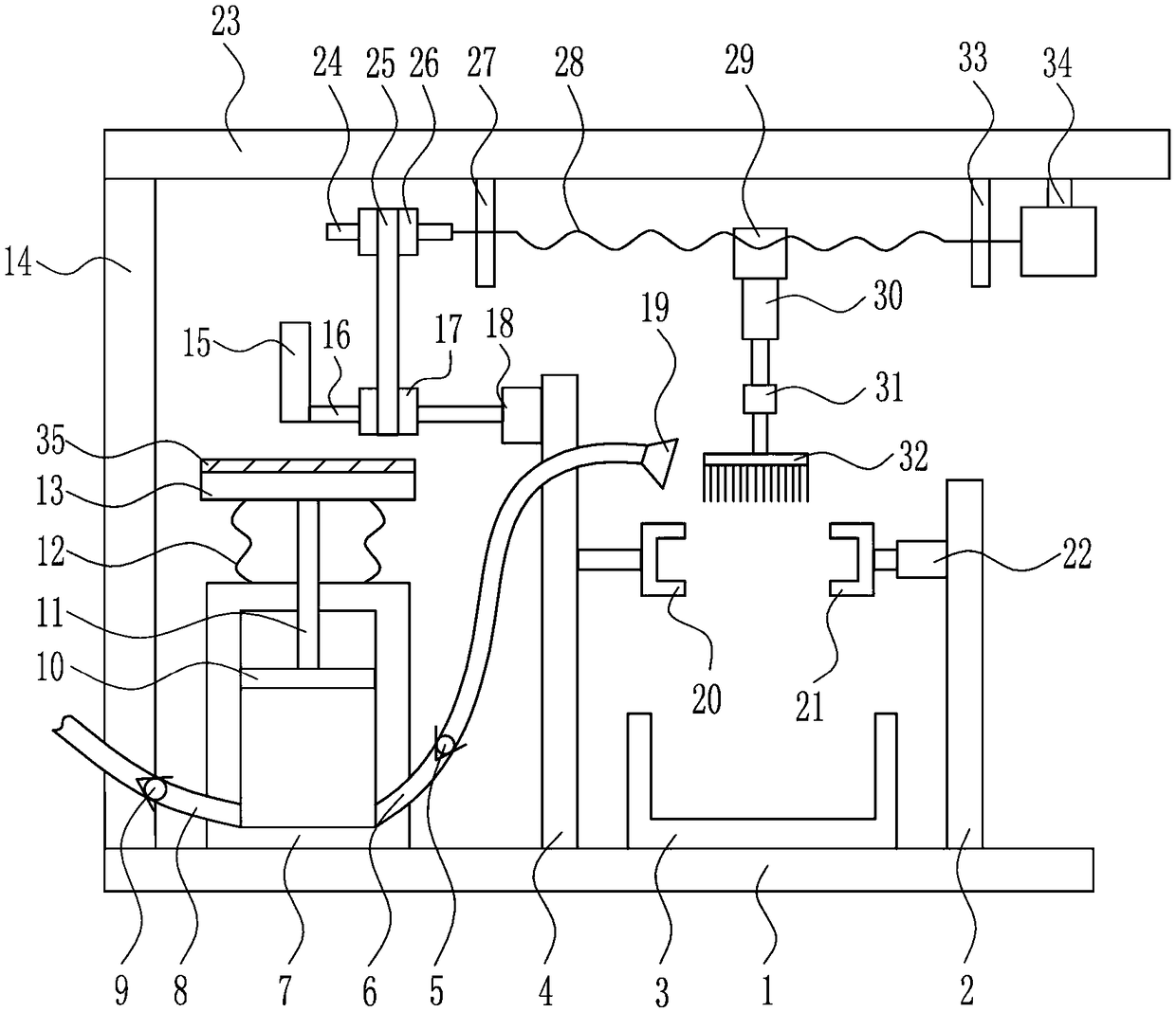 A decontamination device for driverless car parts