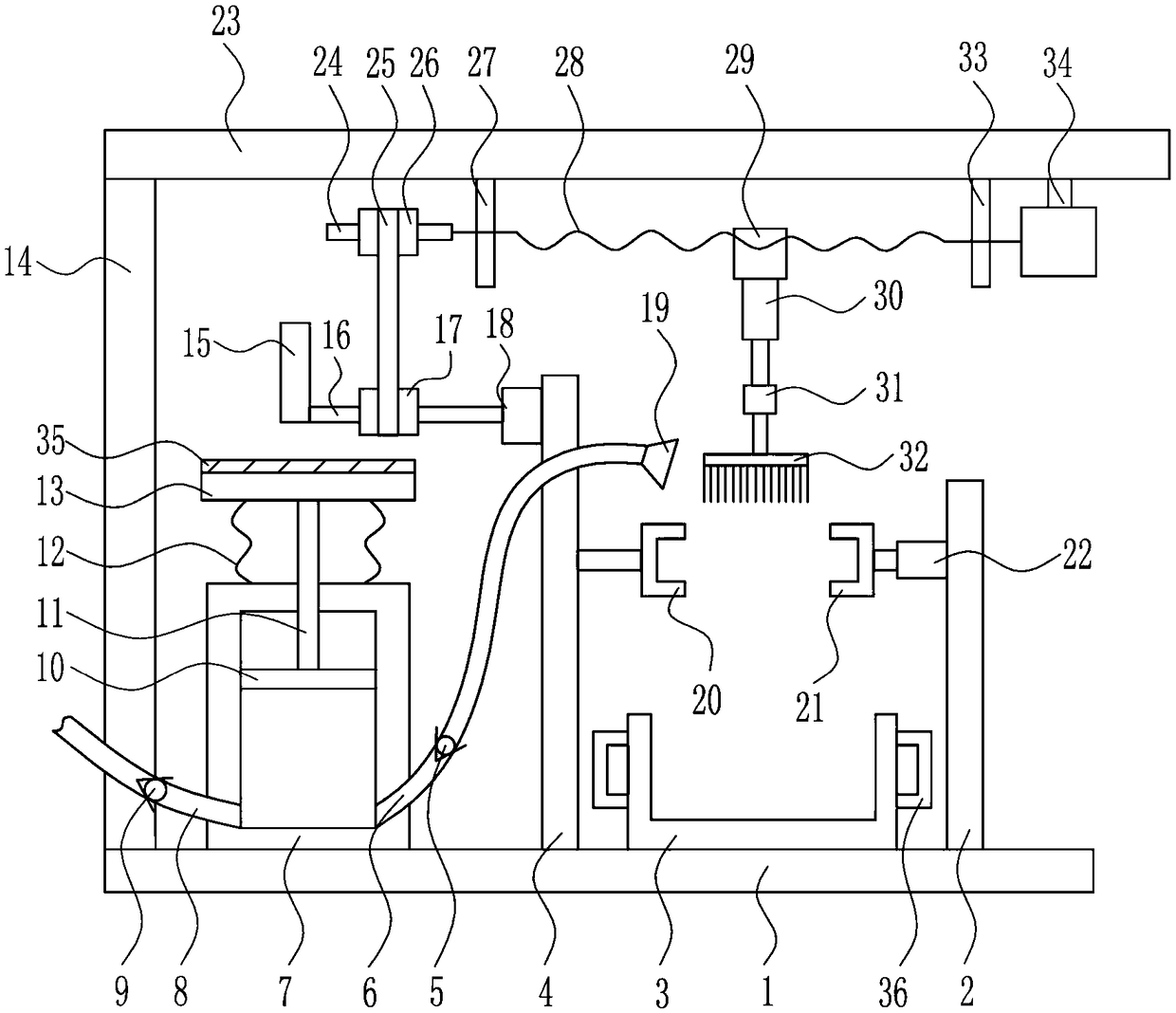 A decontamination device for driverless car parts