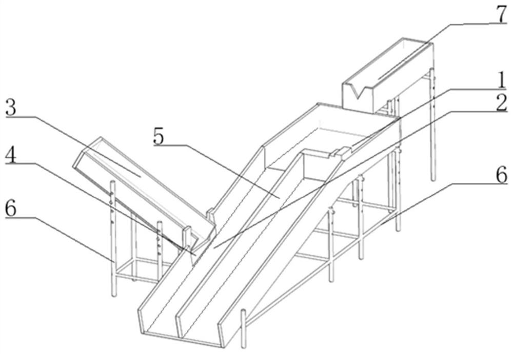 Experimental device and experimental method for simulating the formation and collapse of a dam dam