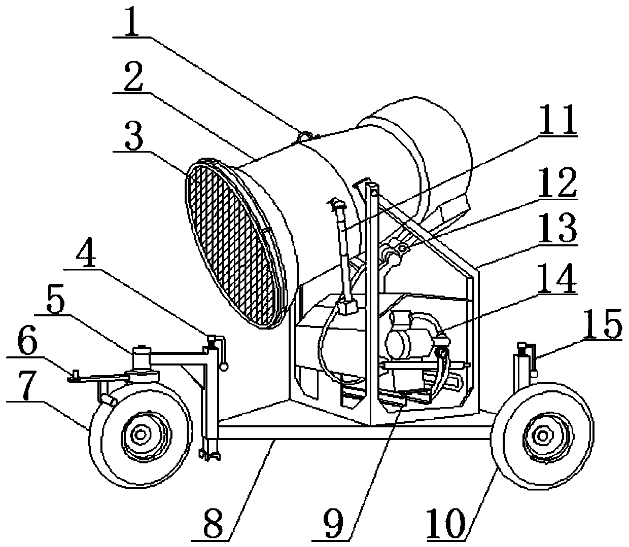 High-temperature combined automatic snowmaking equipment