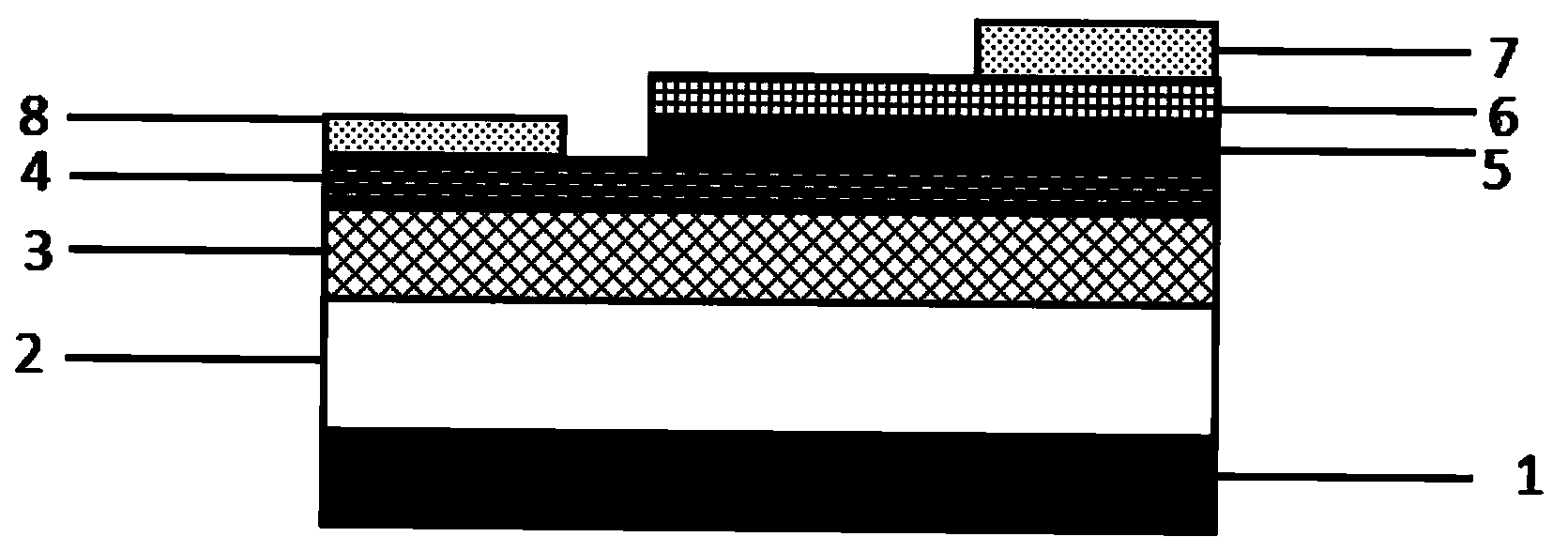 LED chip structure of ITO structure and preparing method thereof