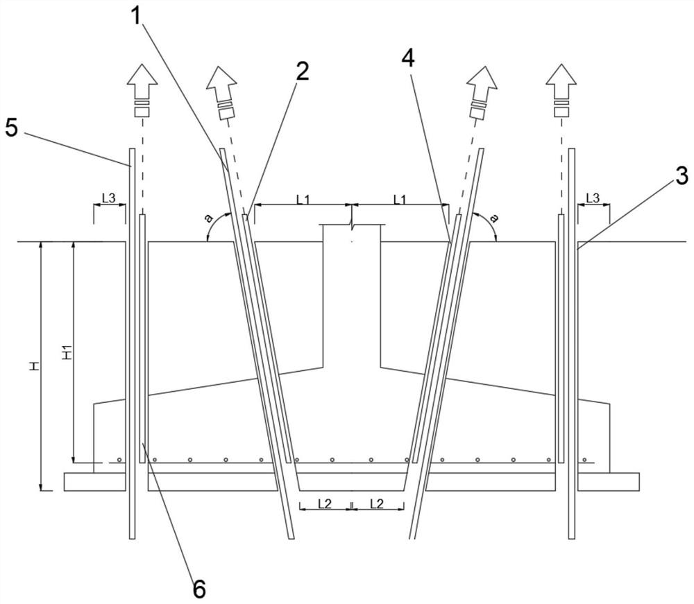 Grouting arrangement structure and method for rapid reinforcement and repair of strip foundation