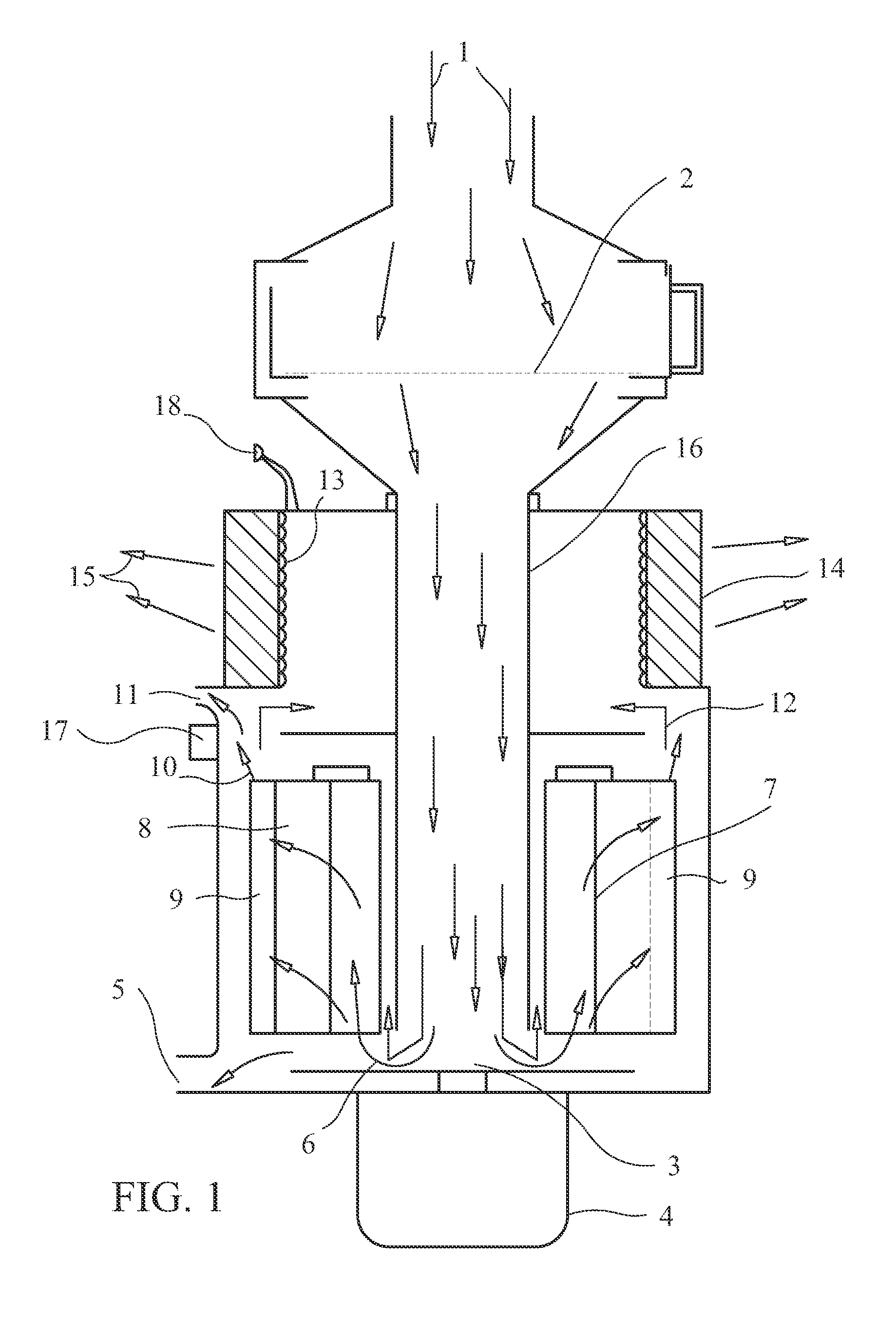 Vertical Filtering and Separating Suction Machine of Chips, Steam and Smoke by Change of Air Direction, for Machining Center, Lathe Machine or Other Machines Generating Steam from Oil or Coolant