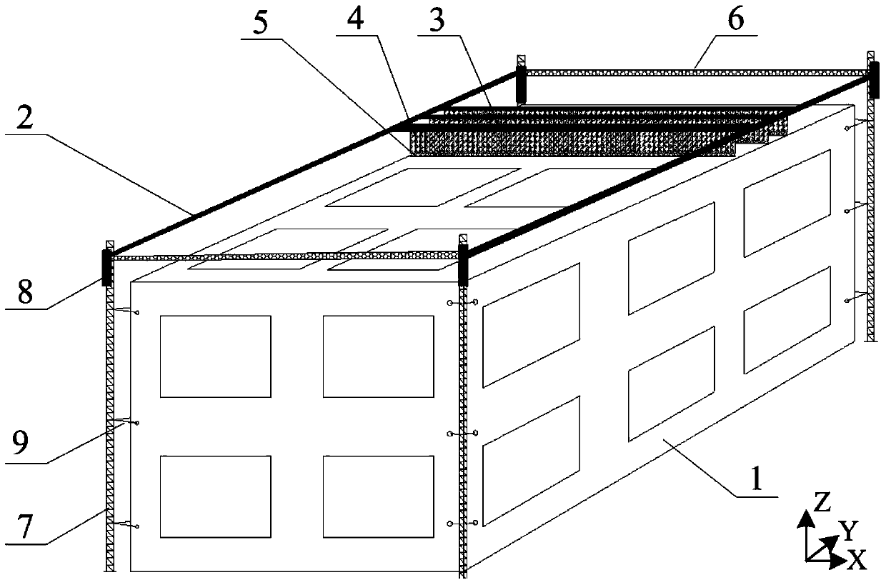 Climbing single-axis multi-track independent parallel construction 3D printing system and method