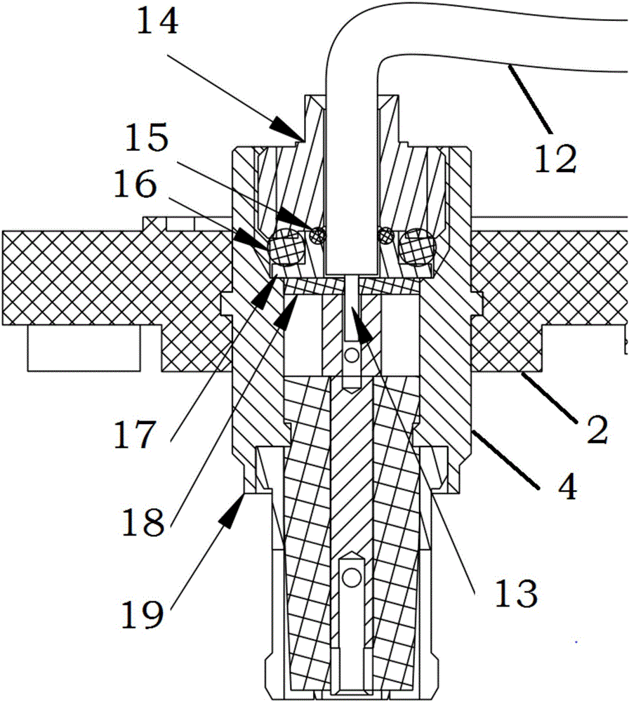 Ablation needle water tank sealing structure