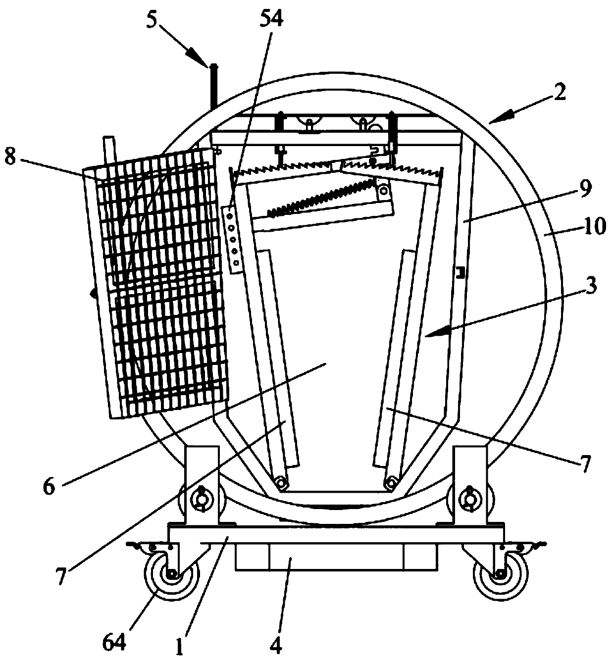 Hoof bathing and hoof trimming integrated bed for milk goat