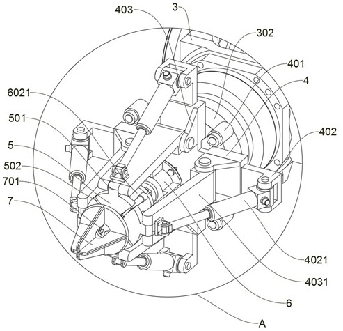 Cargo grabbing device for industrial robot