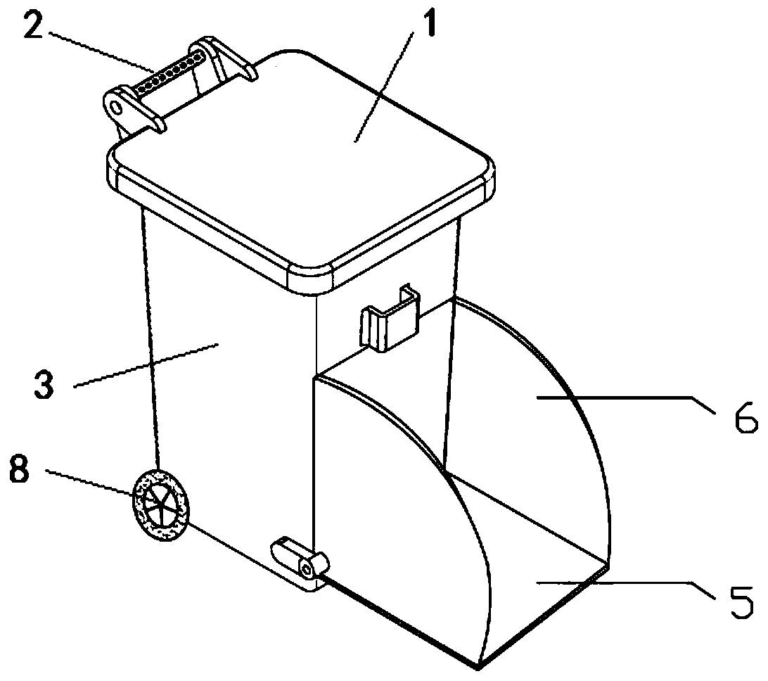 A kind of sorting garbage can that can be dumped conveniently