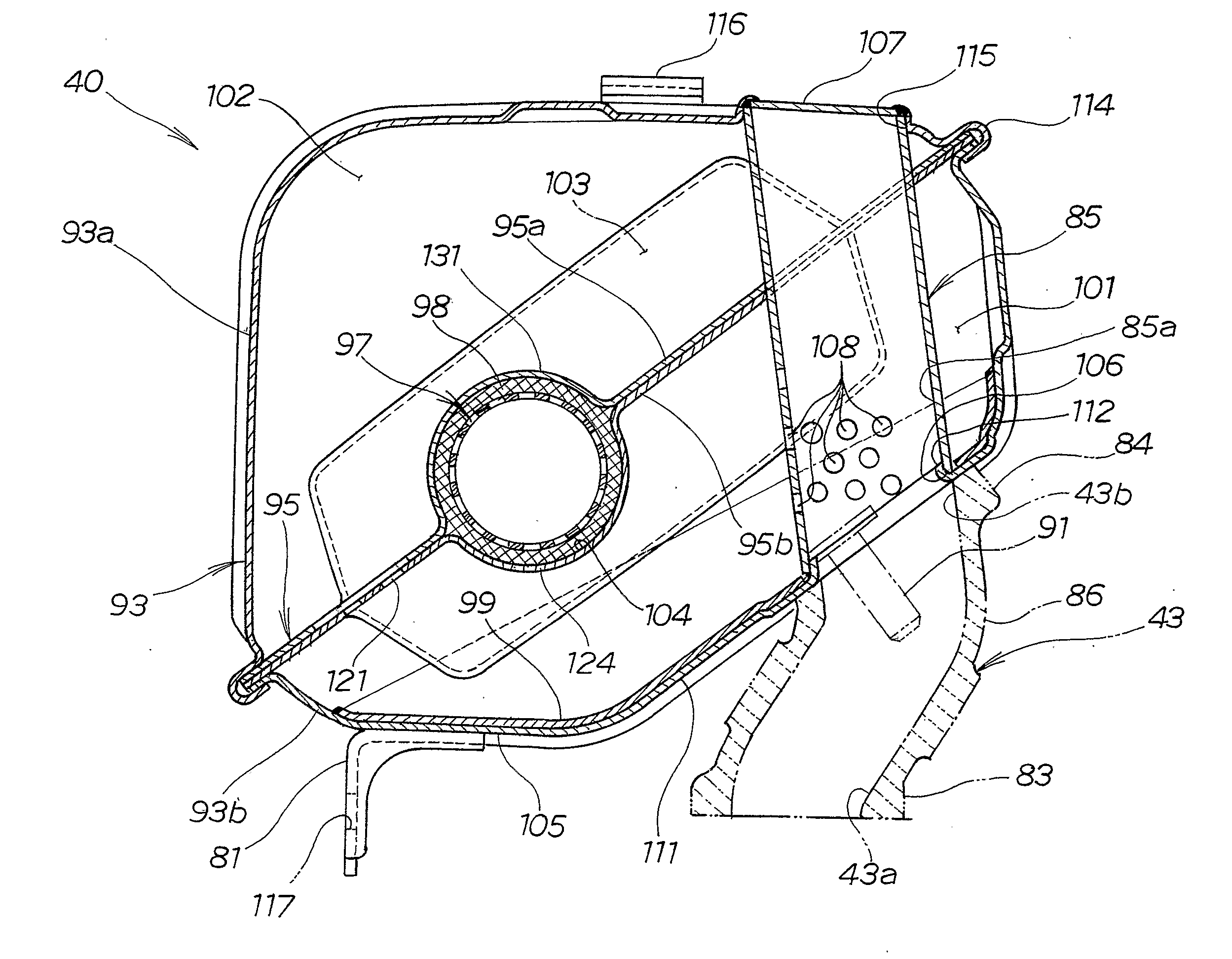 Muffler unit for general-purpose engine