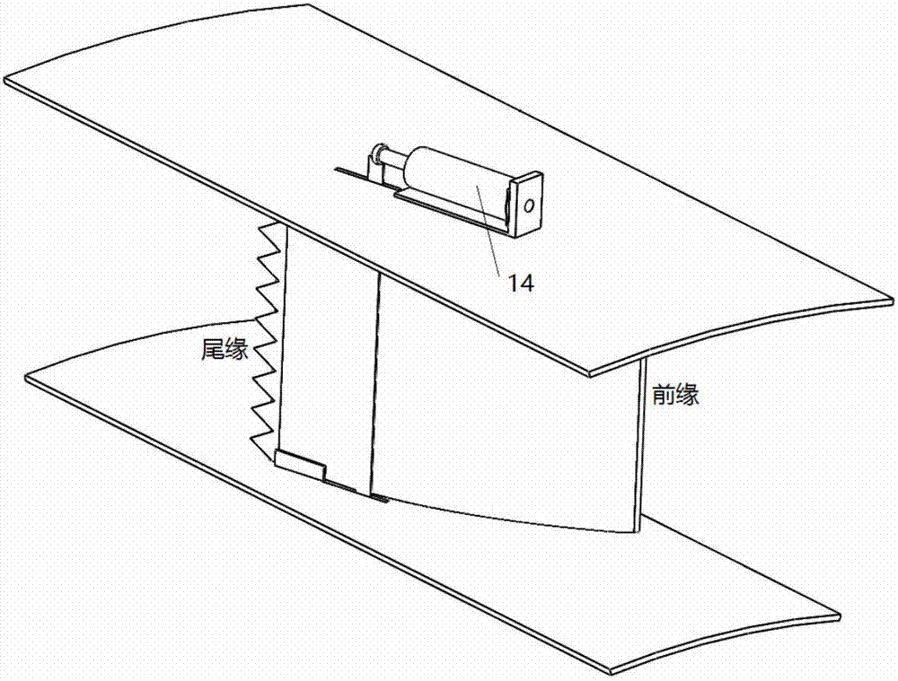 Axial flow fan stationary blade noise reduction structure based on memory alloy