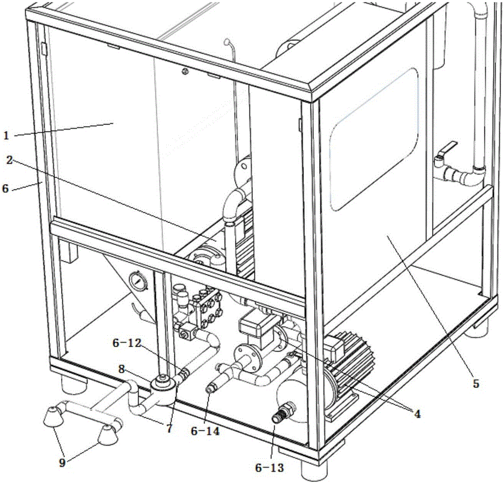 Integrated high-pressure fine water mist dust removal system