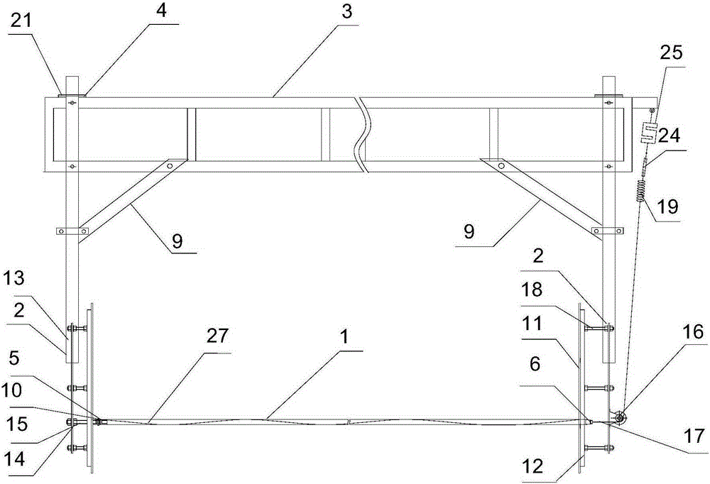 Inclination angle uniform incoming flow ocean riser vortex-induced-parameter coupled vibration testing device