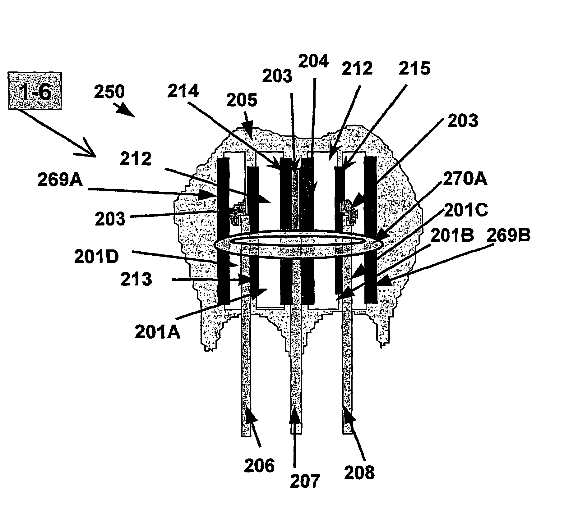 Electrode arrangement for circuit energy conditioning