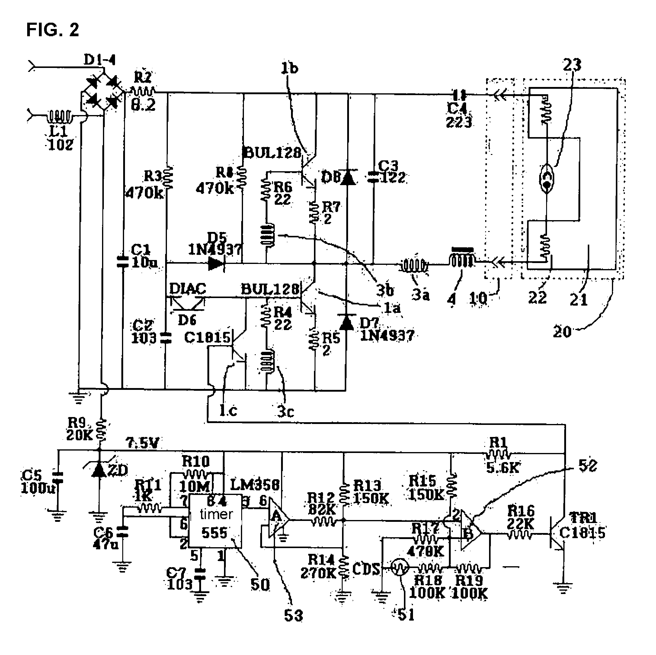 Energy-saving Modular Compact Fluorescent Lamp with A Detachable Glass Bulb Unit