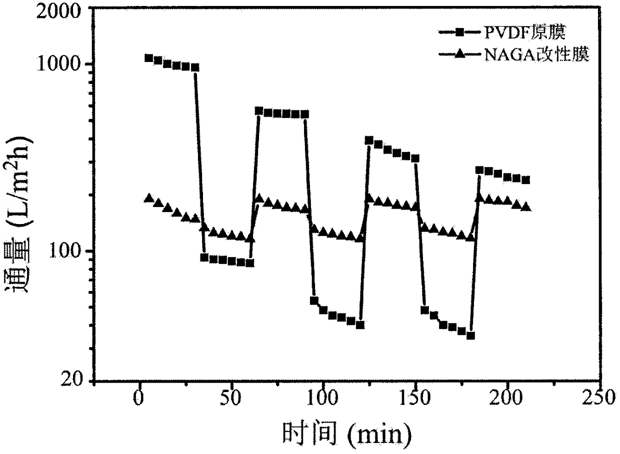 Water gel modified anti-protein pollution ultrafiltration membrane and preparation method thereof