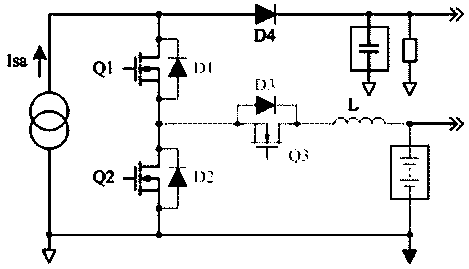 Topology circuit for power regulation of satellite power supply system