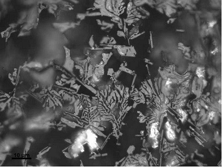 A metallographic method for displaying the three-dimensional structure of the silicon-rich phase in the aluminum-silicon coating